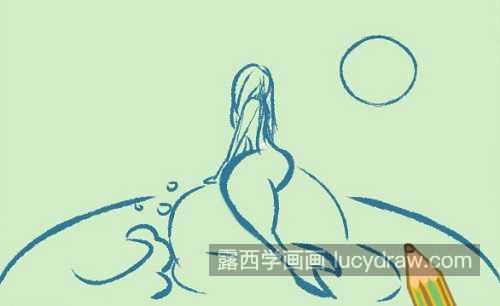 幼儿园简单美人鱼简笔画带步骤教学 简单漂亮美人鱼公主简笔画怎么画