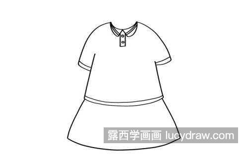 加颜色校服简笔画图片大全 夏季校服设计手稿简笔画带步骤画法