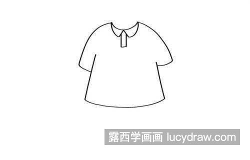 加颜色校服简笔画图片大全 夏季校服设计手稿简笔画带步骤画法