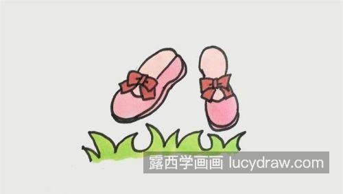 好看又漂亮女孩凉鞋简笔画怎么画 儿童版凉鞋简笔画图片大全