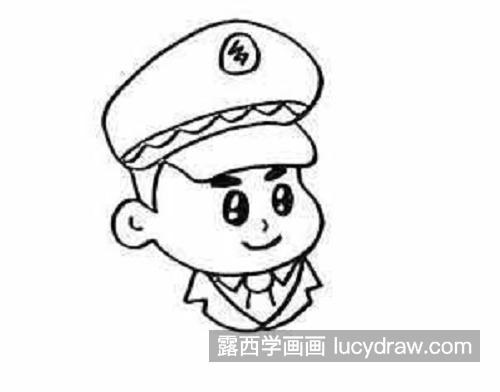 简单又好看涂色警察简笔画带步骤画法 卡通版警察简笔画图片大全