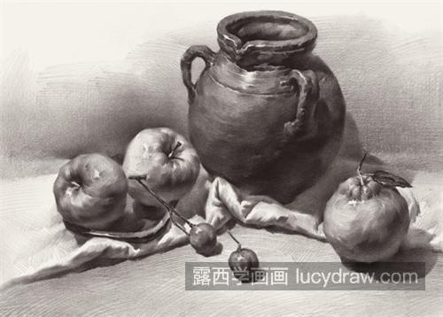 各种素描陶罐的画法超详细教程 素描静物中主体物罐子的表现方法