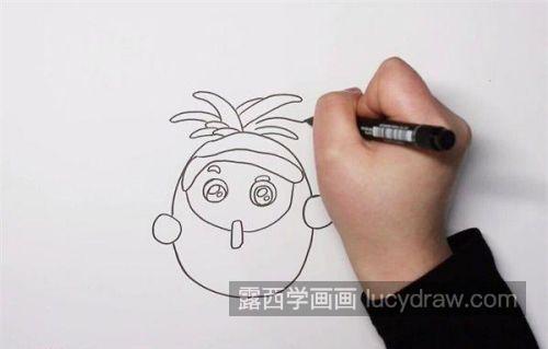 简单又漂亮菠萝简笔画图片大全 彩色卡通菠萝简笔画画法教程