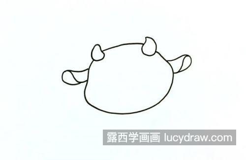 卡通可爱彩色牛的简笔画教学图解 最简单的牛简笔画怎么画