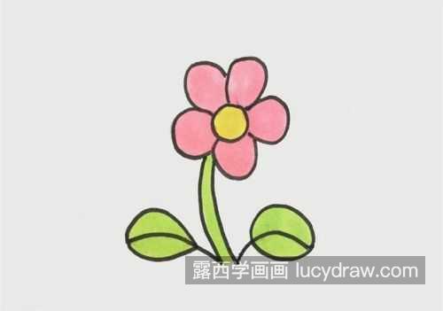 简单又好看花朵简笔画教程画法 带颜色花朵简笔画图片大全