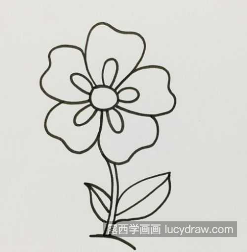 彩色可爱花朵简笔画图片大全 彩色单一花朵简笔画教学