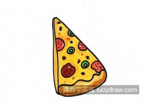 简单又好看披萨简笔画图片大全 彩色披萨简笔画儿童画画法