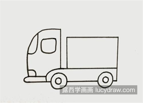 彩色可爱卡车简笔画图片大全大图 可爱儿童卡车简笔画教程