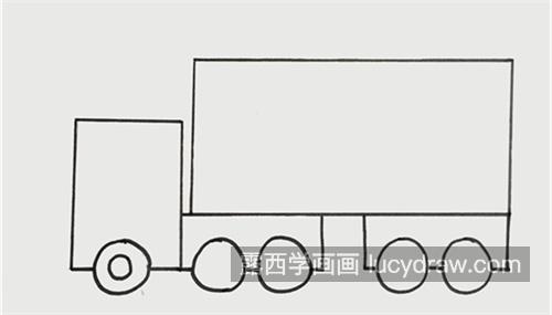 可爱卡通货车幼儿简笔画画法 带颜色简单货车简笔画图片大全