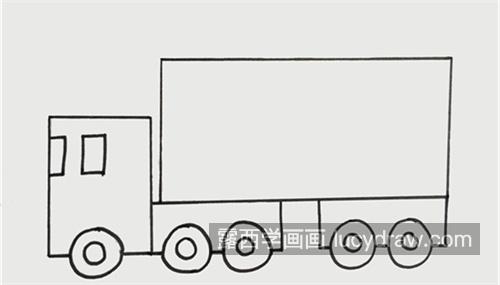 可爱卡通货车幼儿简笔画画法 带颜色简单货车简笔画图片大全