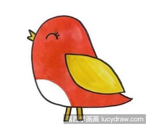 简单又漂亮小鸟简笔画儿童画带步骤画法 彩色飞翔小鸟简笔画怎么画