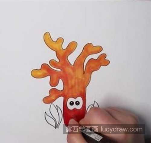 漂亮彩色珊瑚简笔画一步一步画法 简单又漂亮珊瑚简笔画带步骤教程