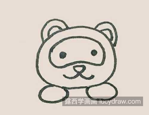 可爱又简单小熊猫简笔画教程 彩色花花小熊猫简笔画图片大全
