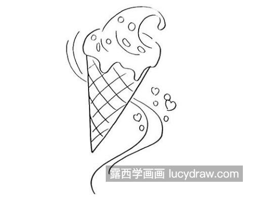 又简单又漂亮冰淇淋简笔画图片大全 彩色版雪糕冰淇淋简笔画教学
