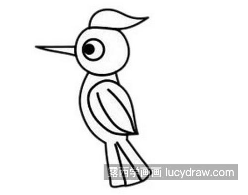 带颜色可爱啄木鸟简笔画图片大全 简单又漂亮啄木鸟简笔画教程