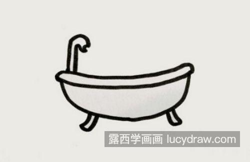 可爱又漂亮浴缸的简笔画一步一步教程 好看又漂亮浴缸的简笔画怎么画