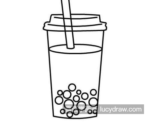 简单又漂亮奶茶简笔画一步一步教程 可爱卡通 奶茶简笔画画法