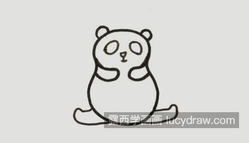 简单又漂亮熊猫简笔画带步骤教程 带爱心的熊猫简笔画画法