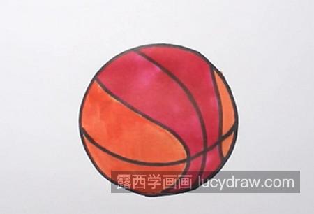 又漂亮又简单篮球简笔画儿童画怎么画 好看彩色篮球简笔画教学
