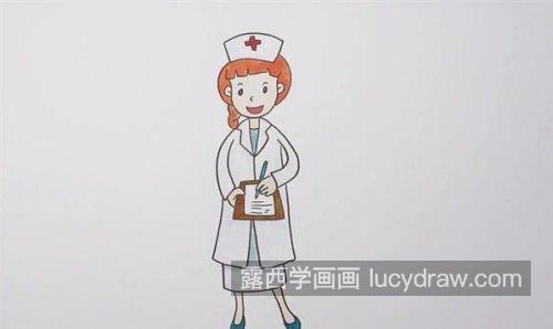 可爱简单护士简笔画一步一步画法 简单又漂亮护士简笔画教程