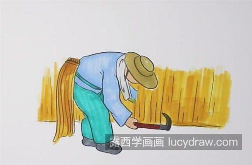 又简单又好看农民伯伯的简笔画一步一步 好看又漂亮农民伯伯的简笔画教程