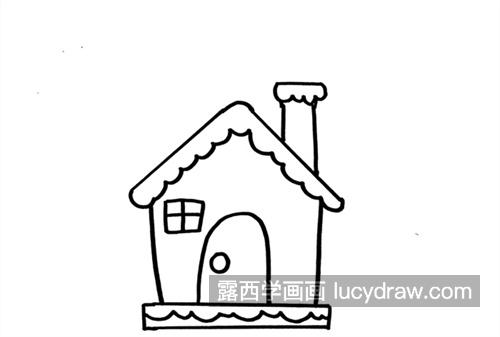又简单又漂亮圣诞老人房子简笔画怎么画 好看圣诞老人房子简笔画教学