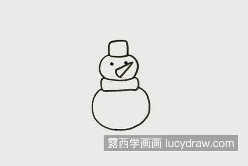 Q版彩色雪人简笔画儿童画画法教学 简单又漂亮雪人简笔画怎么画