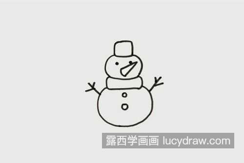 Q版彩色雪人简笔画儿童画画法教学 简单又漂亮雪人简笔画怎么画