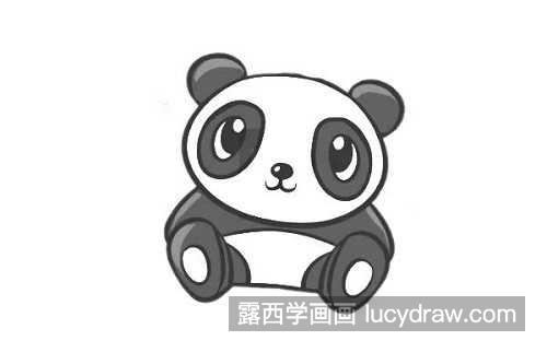 漂亮卡通版熊猫简笔画带步骤画法 简单又漂亮熊猫简笔画教程