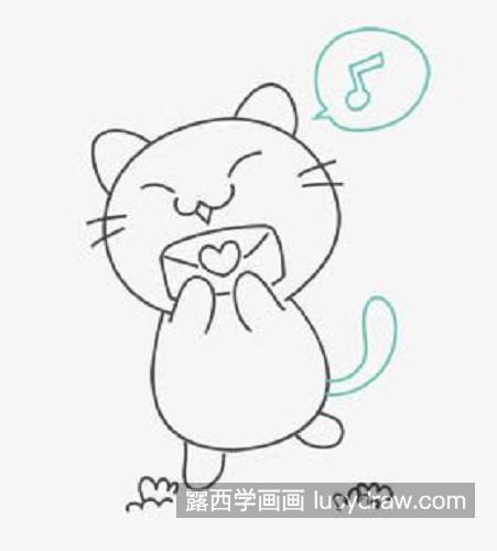 可爱卡通猫咪简笔画一步一步教学 手绘可爱猫咪简笔画图片大全