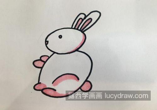 彩色可爱兔子简笔画图片大全 涂色彩色兔子简笔画怎么画