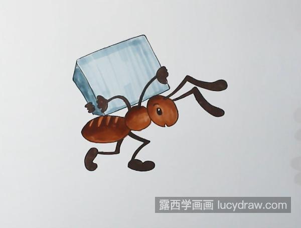 可爱彩色蚂蚁简笔画一步一步画法 简单可爱蚂蚁简笔画教学