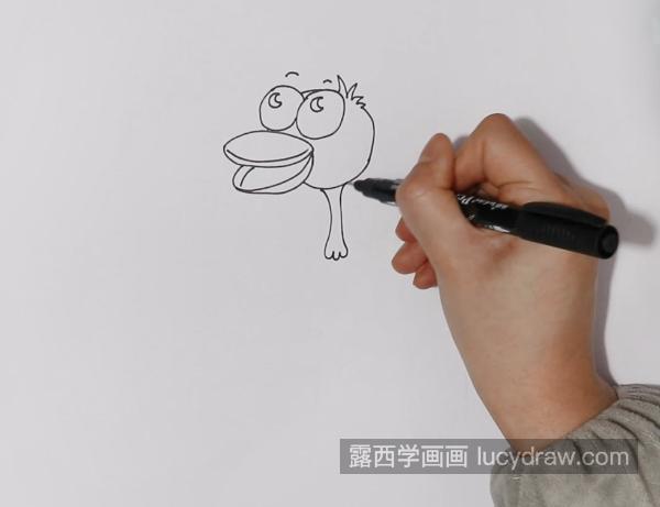 可爱卡通鸵鸟简笔画怎么画 带颜色简单鸵鸟简笔画教学
