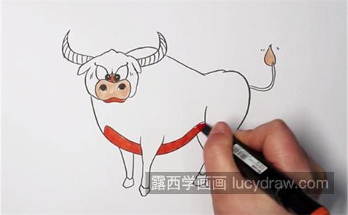 可爱彩色牛的简笔画一步一步教学 卡通可爱牛的简笔画带步骤画法