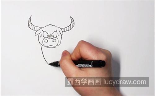 可爱彩色牛的简笔画一步一步教学 卡通可爱牛的简笔画带步骤画法