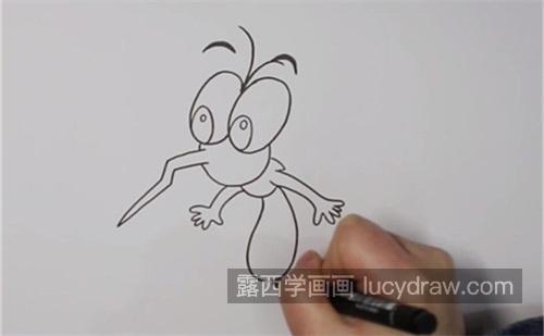 简单又漂亮蚊子的简笔画怎么画 可爱简单蚊子的简笔画带步骤画法