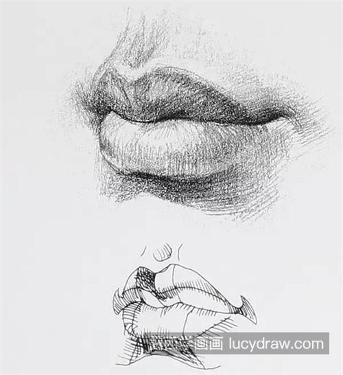 素描五官嘴的画法详细步骤示 素描嘴的详细绘画方法步骤教程