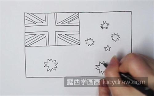 最简单澳大利亚国旗简笔画怎么画 儿童澳大利亚国旗简笔画画法