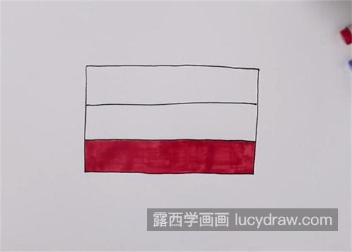彩色俄罗斯的国旗简笔画怎么画 简单俄罗斯的国旗简笔画图片大全