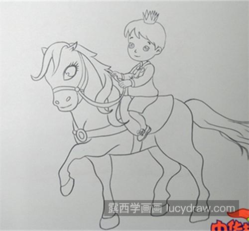 可爱版白马王子的简笔画怎么画 卡通人物白马王子的简笔画教学
