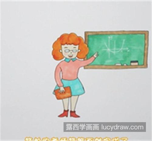 简单漂亮老师的简笔画带步骤教学 可爱卡通老师的简笔画画法