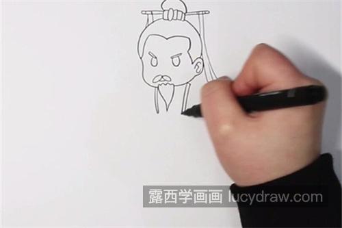 涂颜色简单刘备的简笔画怎么涂 简单又好看刘备简笔画怎么画