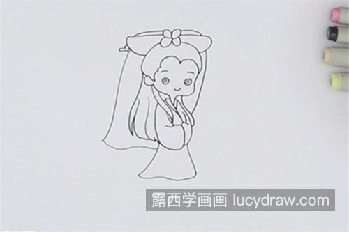 又漂亮又简单白娘子的简笔画画法 好看白娘子的简笔画带步骤教学