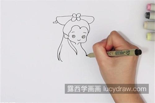 又漂亮又简单白娘子的简笔画画法 好看白娘子的简笔画带步骤教学