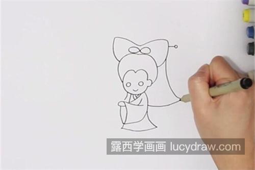 好看又简单白娘子和许仙的简笔画怎么画 卡通白娘子和许仙的简笔画画法