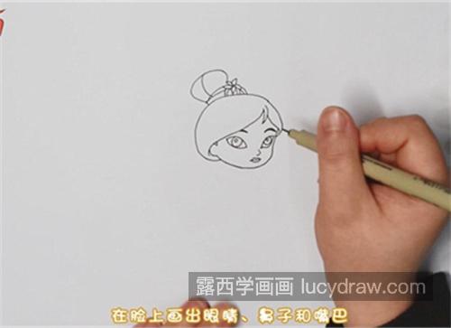 又好看又漂亮花木兰的简笔画带步骤教程 简单又好看花木兰的简笔画怎么画
