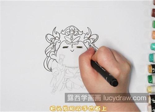 漂亮王者荣耀杨玉环简笔画怎么画 简单又漂亮杨玉环简笔画带步骤教学