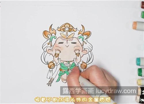 漂亮王者荣耀杨玉环简笔画怎么画 简单又漂亮杨玉环简笔画带步骤教学