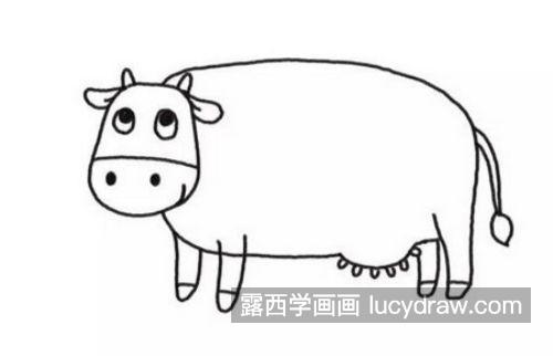 最简单的奶牛简笔画怎么画 可爱简单奶牛的简笔画图片大全