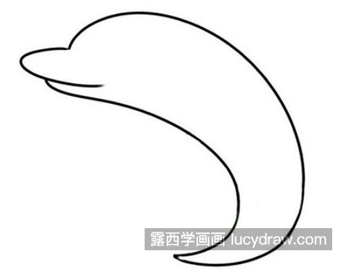 可爱卡通海豚简笔画一步一步教学 带颜色可爱海豚简笔画画法